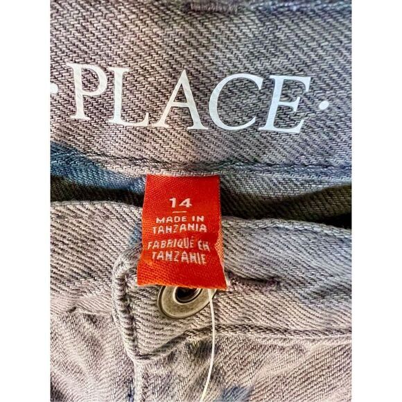 NWT The Children's Place Boys Skinny Jeans - Dove Gray Size 14 - Picture 4 of 10
